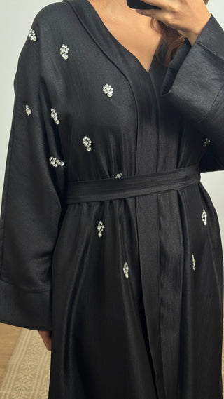 Ayla kaftan in black