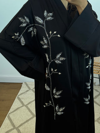 embellished abaya Black - Aiza