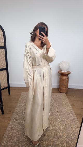 Ayla kaftan in cream