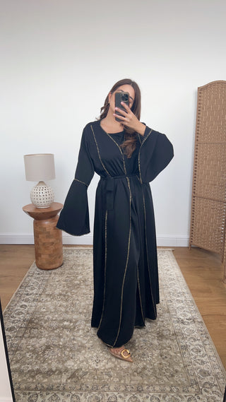 Aray two piece abaya black