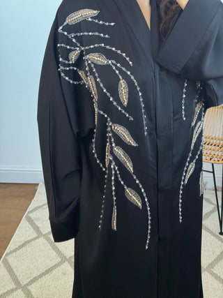 black abaya embellished -abla