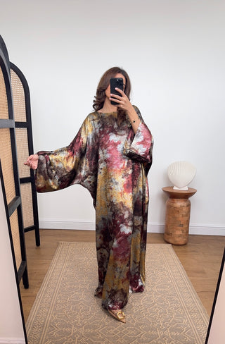 Nuha kaftan in multi