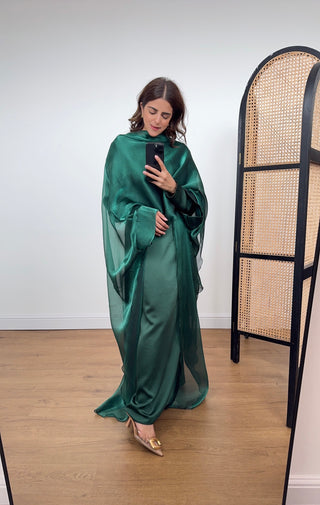 emerald two piece scarf kimono- danya