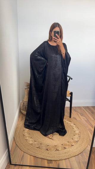 Butterfly kaftan in Black- velora