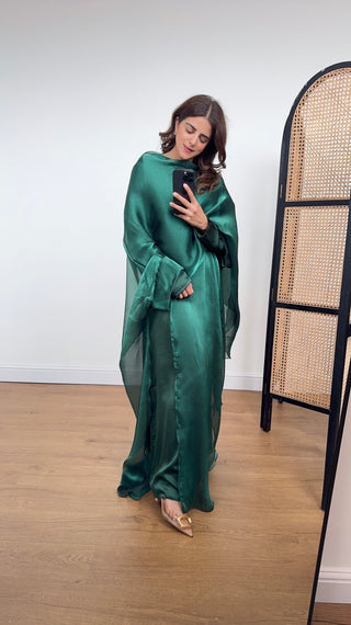 emerald two piece scarf kimono- danya