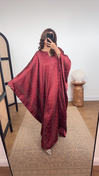 Salata kaftan dress wine