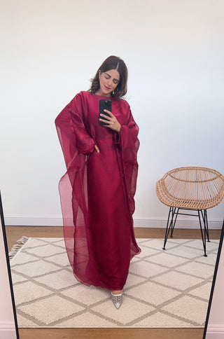 Wine cape dress - Rija