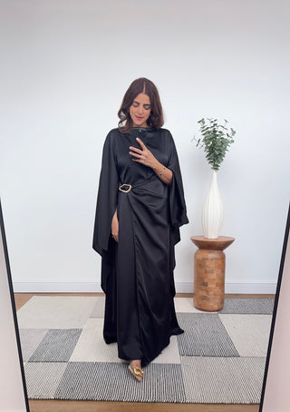 black cape dress- fia