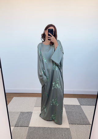 layla kaftan dress in sage