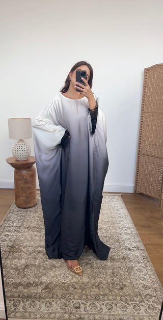 Analia kaftan in ombré black