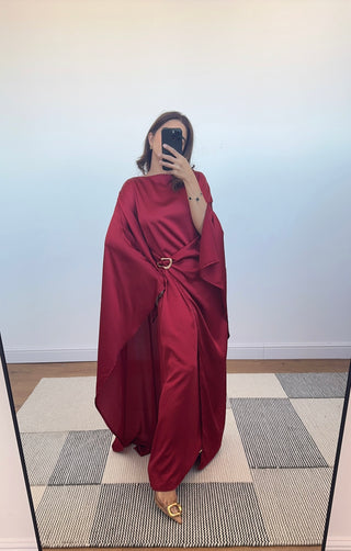 Wine cape dress- fia