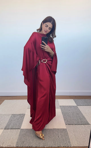 Wine cape dress- fia