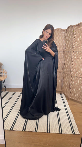 velora kaftan shimmer in black