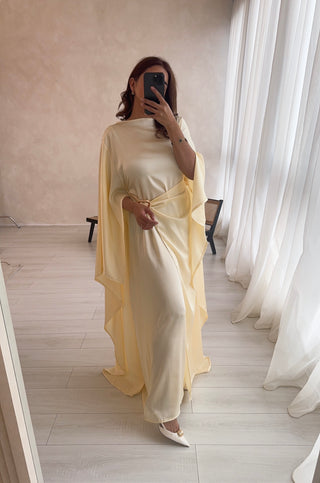 lemon cape dress- fia