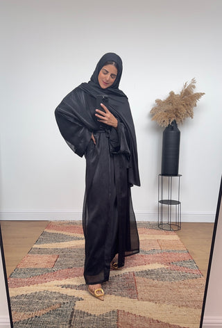 black two piece abaya - aliyah