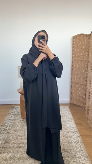 Layli Hooded Abaya Black