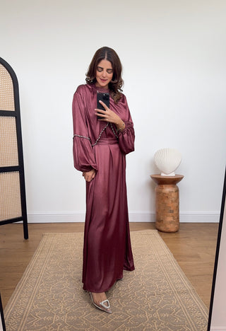 heba dress burgundy