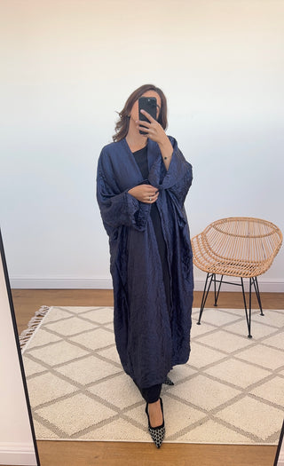 Navy crushed kimono-ISMA