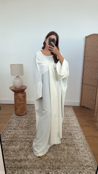 bari abaya in white