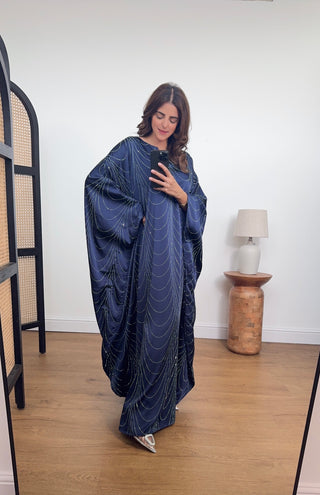 Salata kaftan dress navy