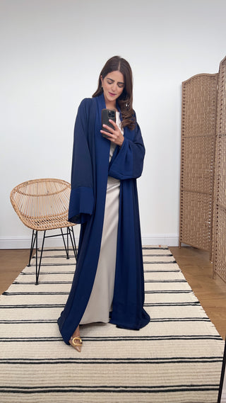 Fariba open abaya navy